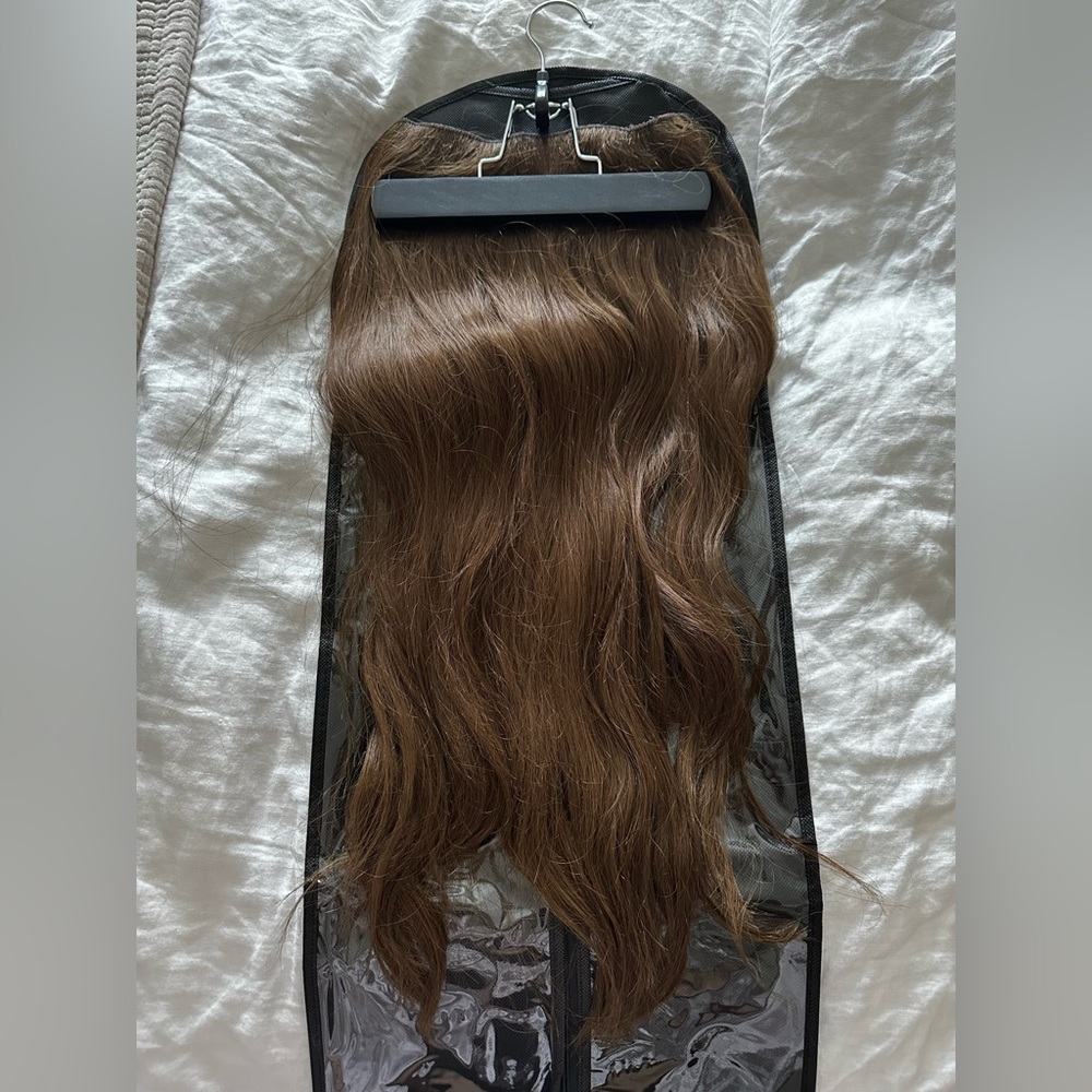 Zala 24 Inch Halo Hair Extensions Chestnut Brown